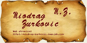 Miodrag Zurković vizit kartica